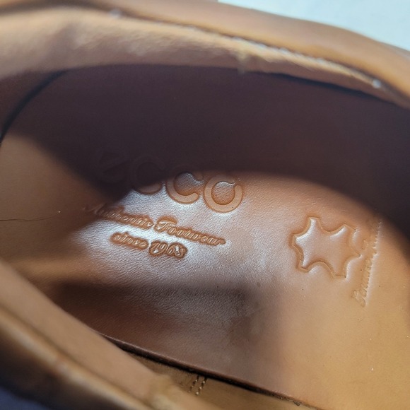 ECCO Mens Brown Leather Slip On Loafers Shoes Size 43 Comfort main image 6